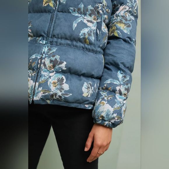 ANTHROPOLOGIE ett:twa Floral Puffer‎ Coat Size XS - Picture 8 of 11